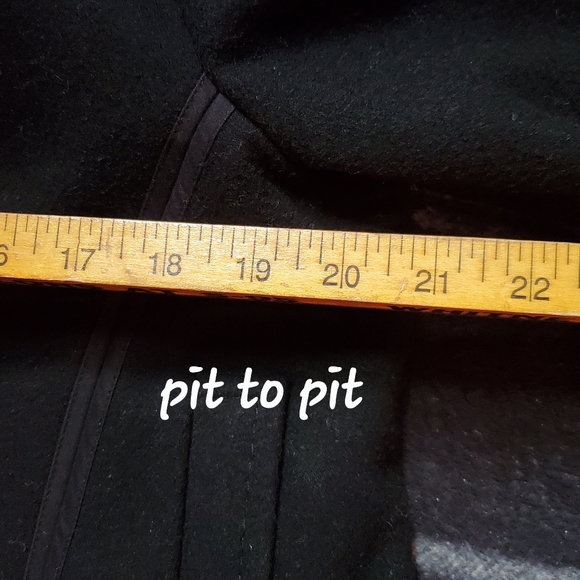 BCBG MaxAzria black wool military coat L - Picture 4 of 11